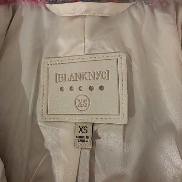 NWT Blank NYC Prime Time Blue Multi Plaid Brushed Long Shacket Sz XS - Picture 10 of 10